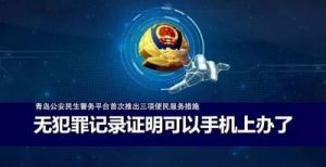 “无犯罪记录证明”网上申办方法（全国）：